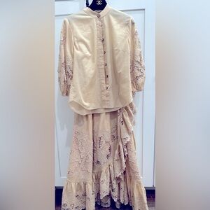 Zimmermann Brighton Scallop Wrap Skirt & Top